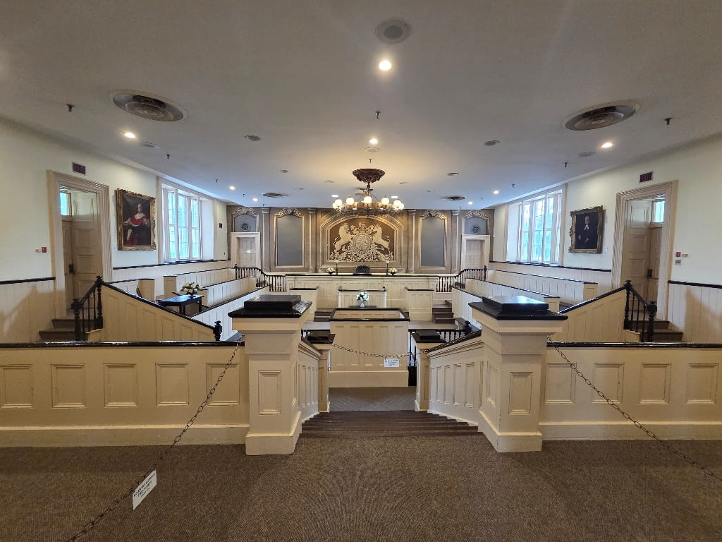 Preserved historic courtroom, Cobourg government buidling