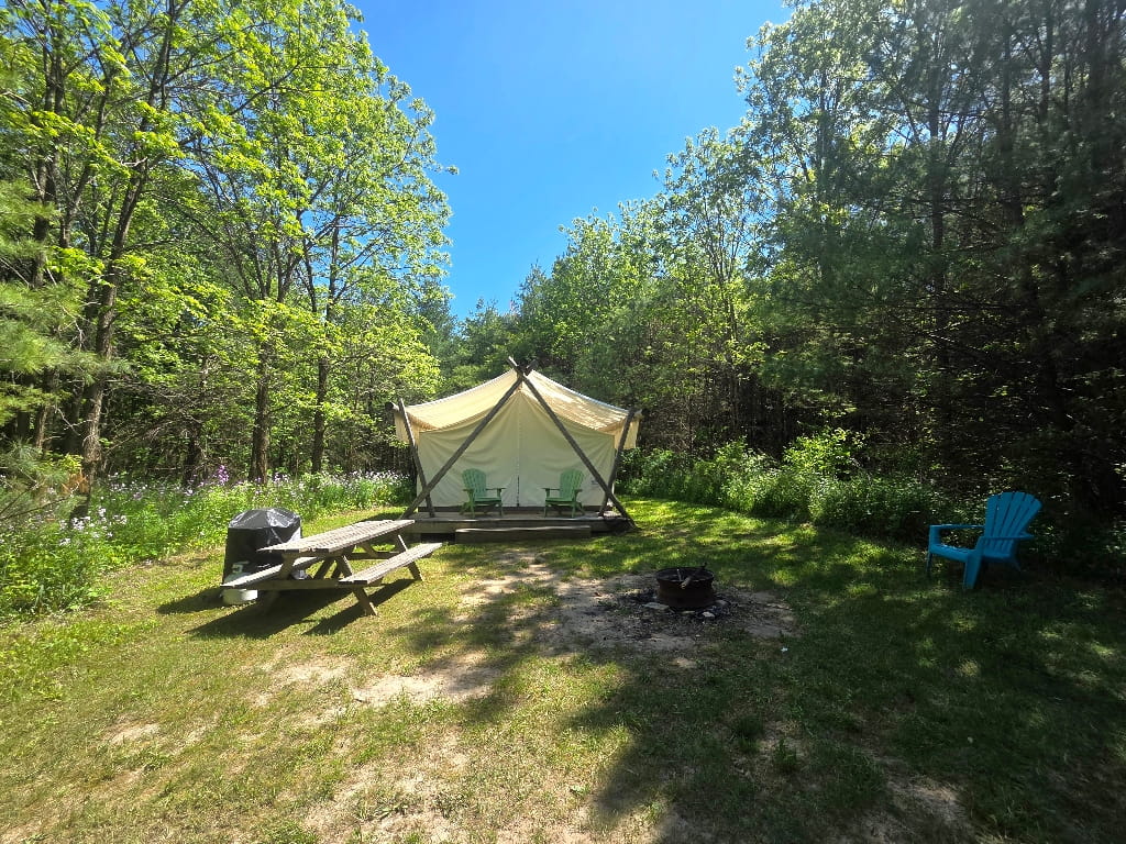 The Lookout Joe tent, glamping, Homegrown Hideaway Review