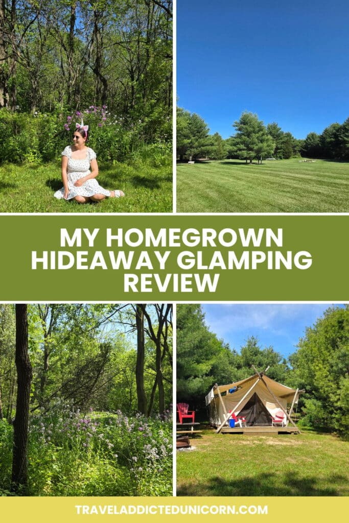My Homegrown Hideaway Glamping Review Pin