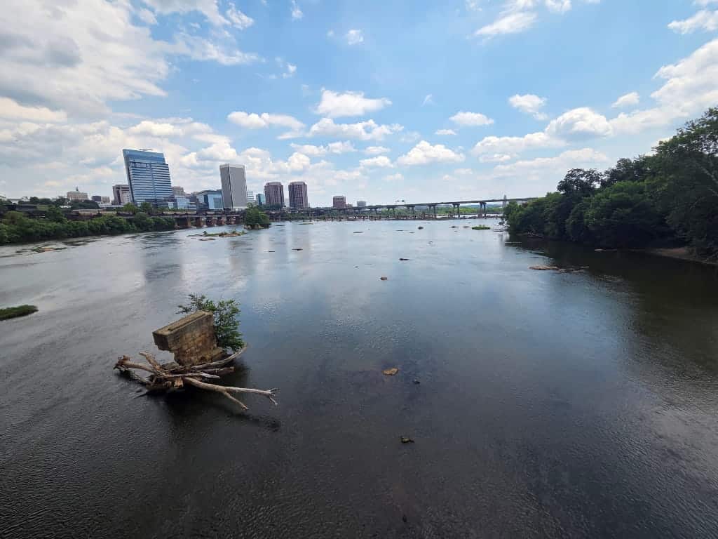 View of James River from Belvidere Bridge