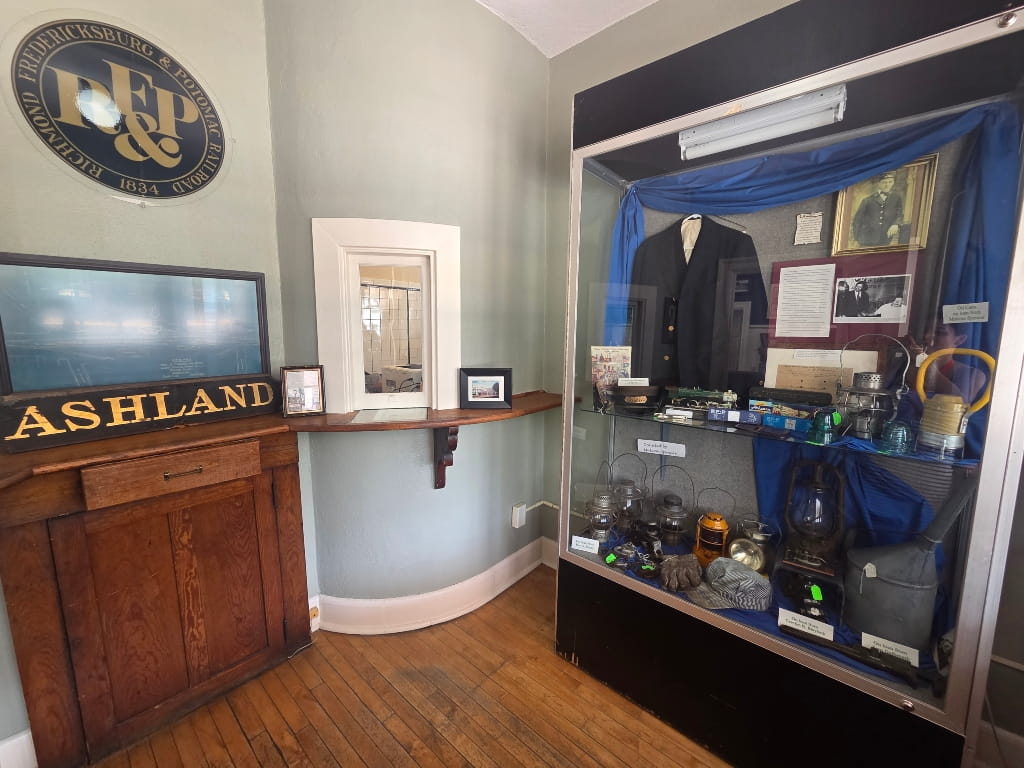 Inside the Ashland train station with RF&P Railroad memorabilia, Is Ashland Worth Visiting