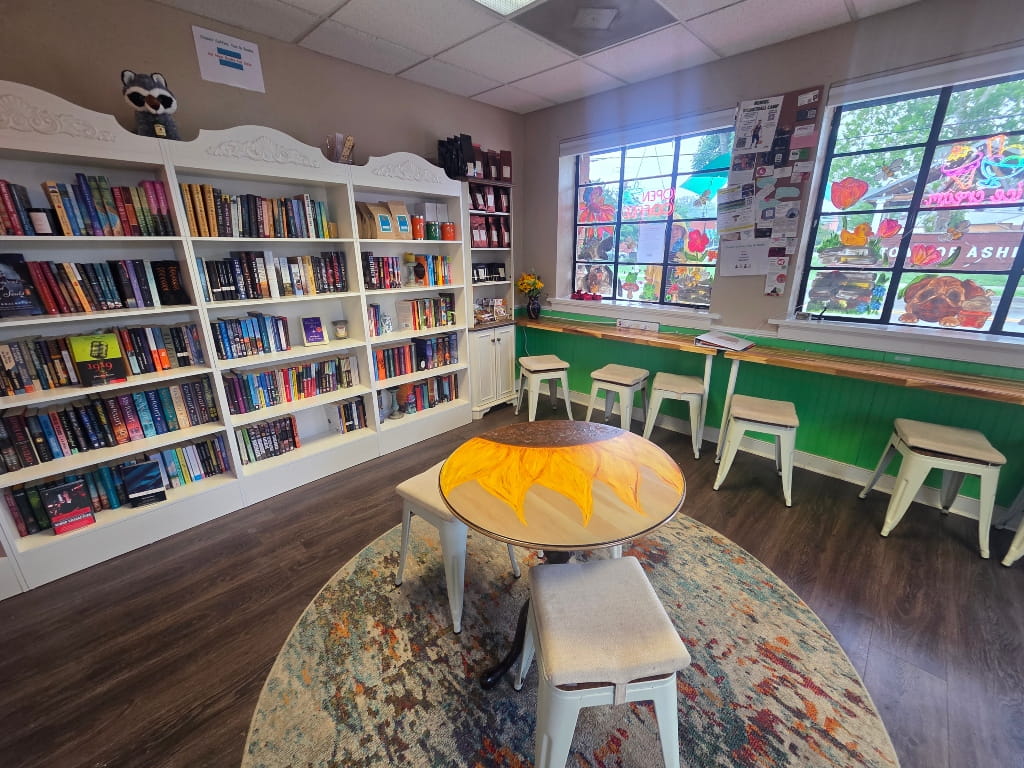 Inside Classic Coffee, Tea & Books, coffee shop and books