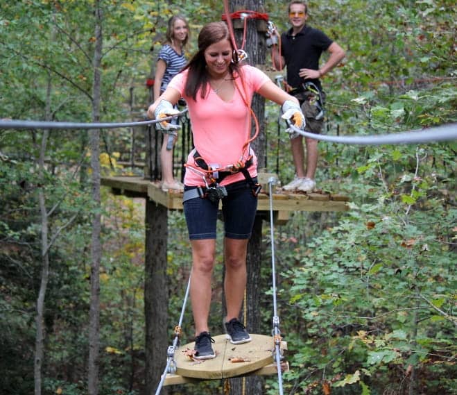 Treetop Zoofari Course - the obstacles along the way