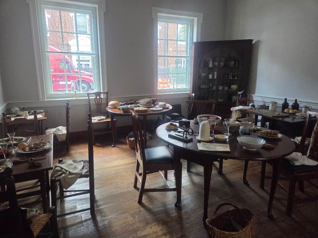 One of the rooms at the Gadsby’s Tavern Museum