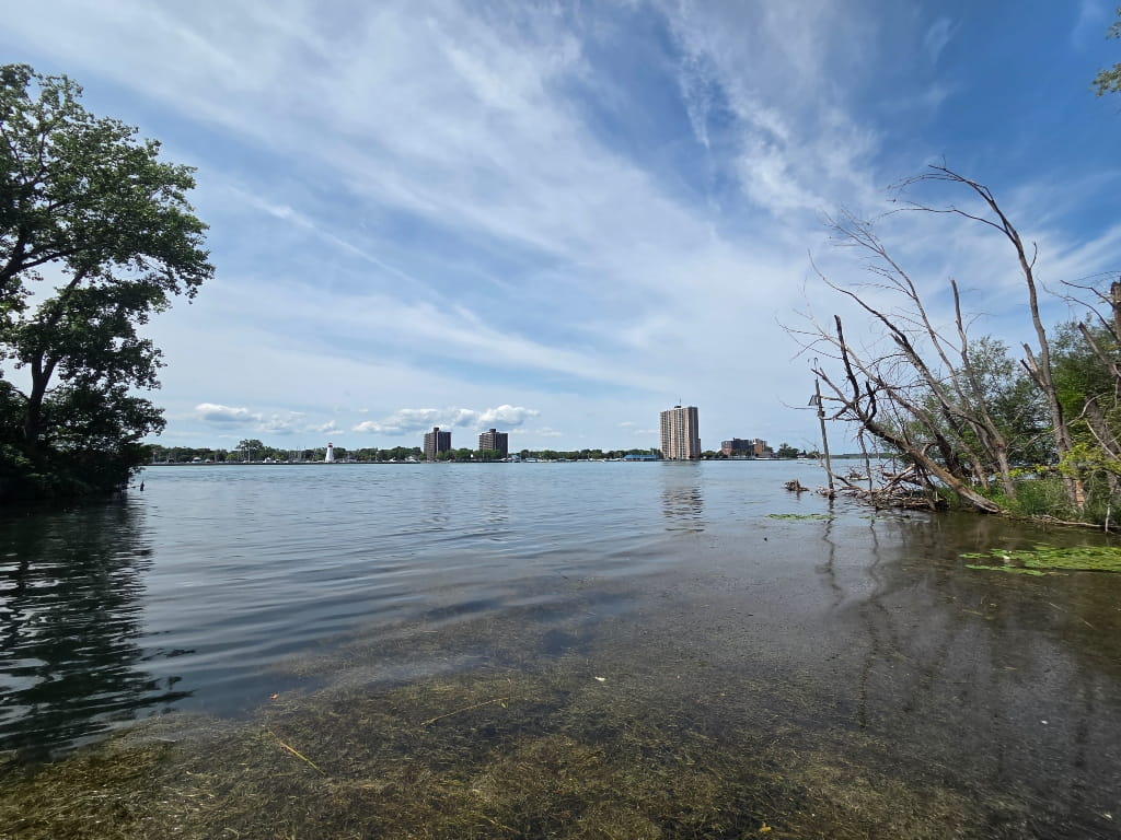 View towards Windsor from Peche Island
