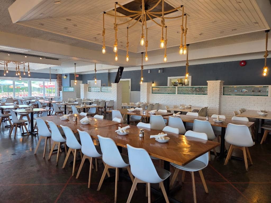Harbour House Waterfront Eatery, table and chairs, 3-Day Windsor-Essex Itinerary