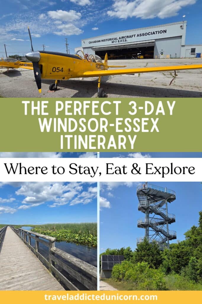 The Perfect 3-Day Windsor-Essex Itinerary: Where to Stay, Eat & Explore Pin