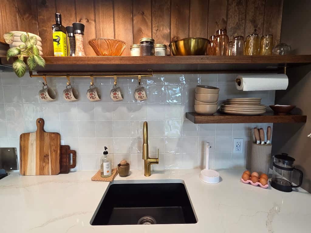 Close-up of the kitchen, The Burrow Airbnb Review