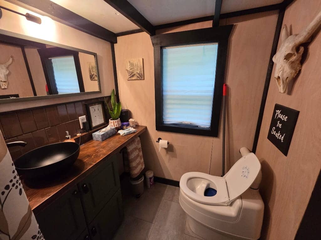 The bathroom with a compostable toilet, Highland House Review