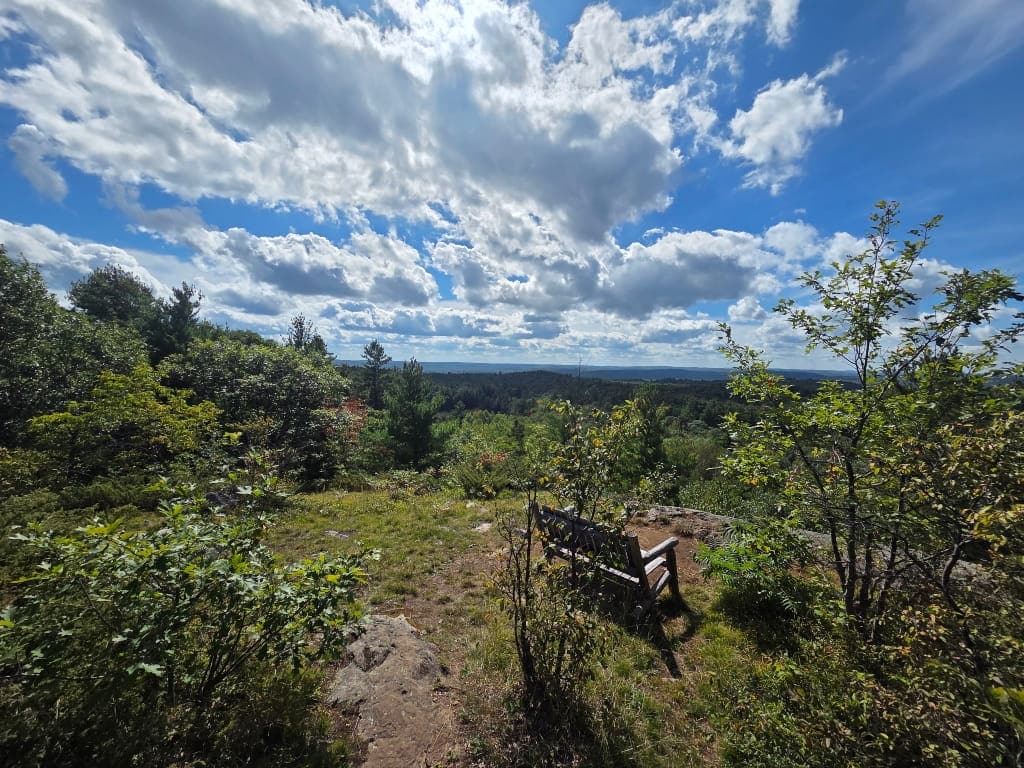 The view from the top of the Blueberry Mountain trail in Lanark County