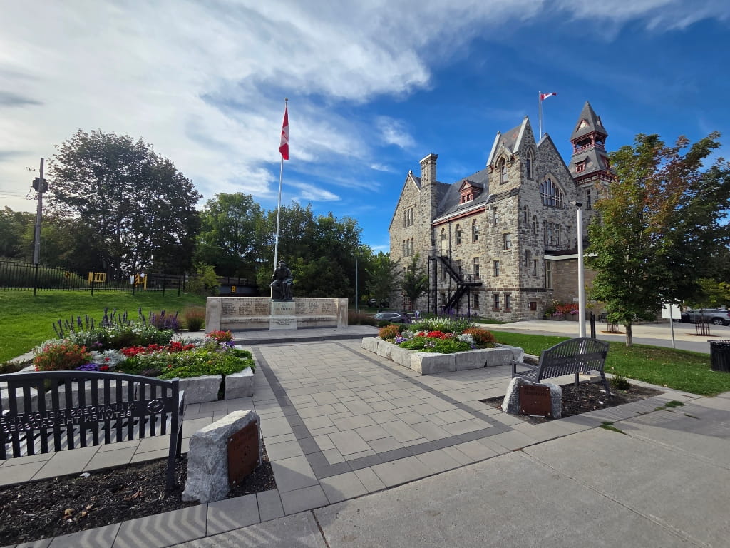 Almonte Old Town Hall and a war memorial