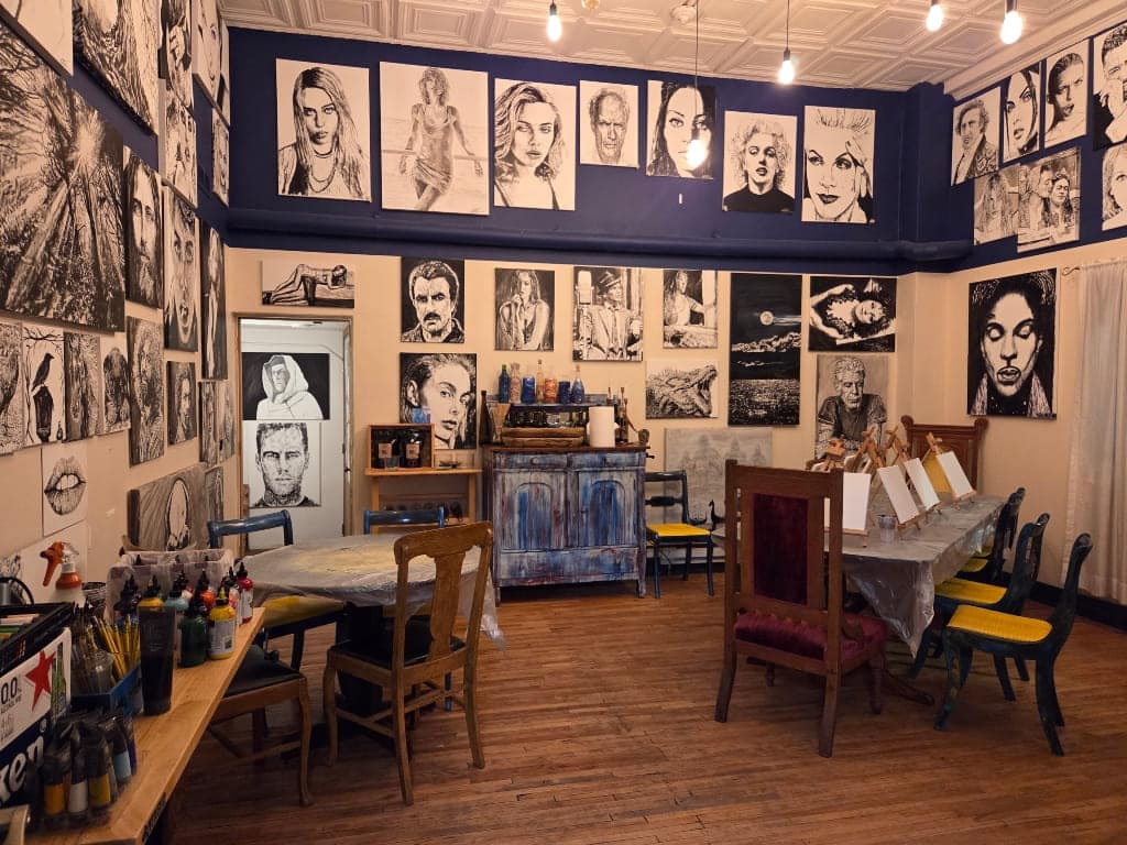 The art studio area in the Urban Winery, Minot
