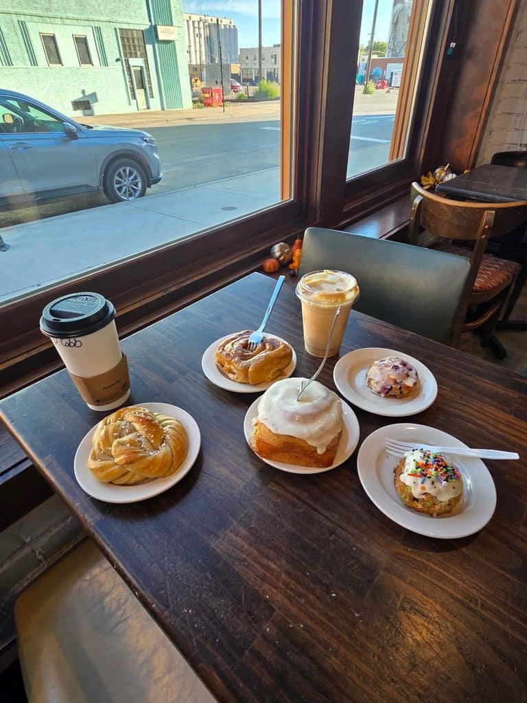 Assortment of treats from Prairie Sky Breads, breads, breakfast