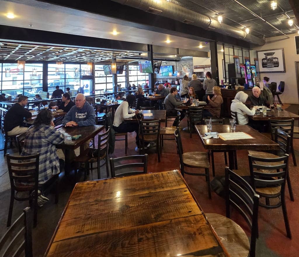 Inside the Starving Rooster restaurant in Minot