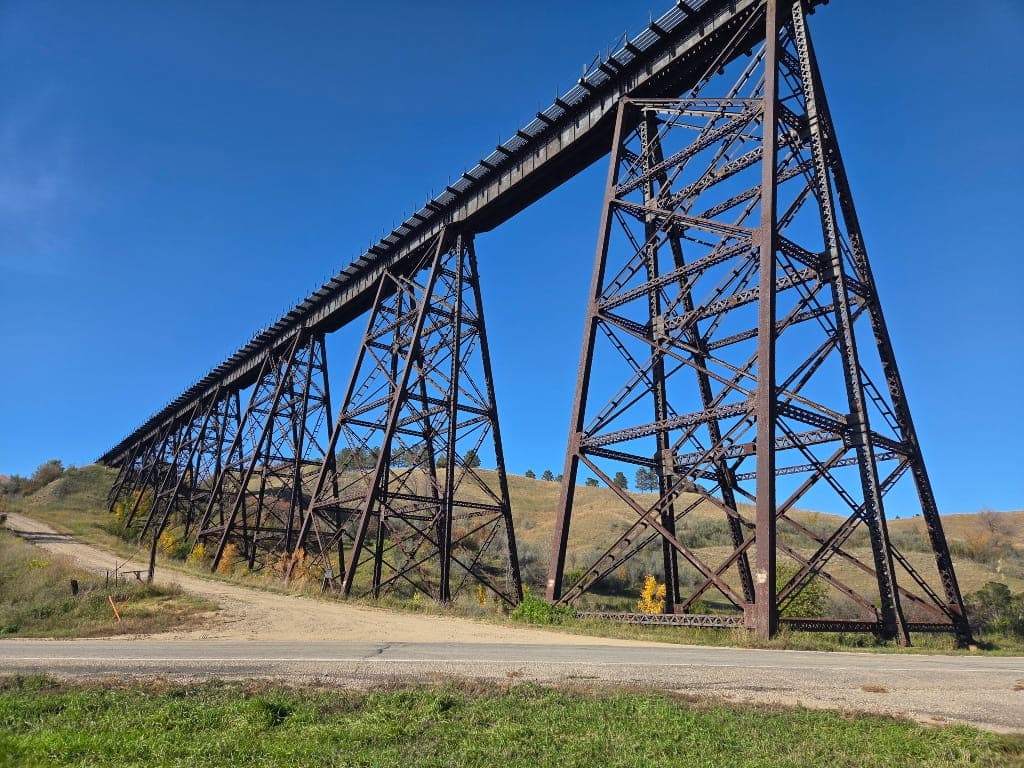 Gassman Coulee Trestle, metal bridge